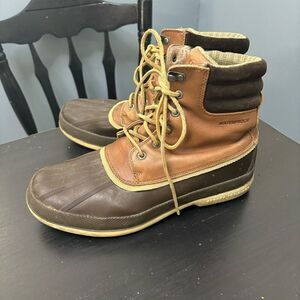Sperry Top-Sider Cold Bay Size 10M Brown Leather Men's Winter Duck Boots